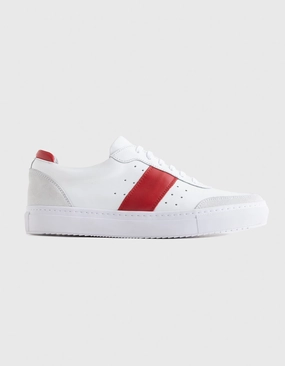 90s Sneaker Sneaker Monza. Weiss-Rot