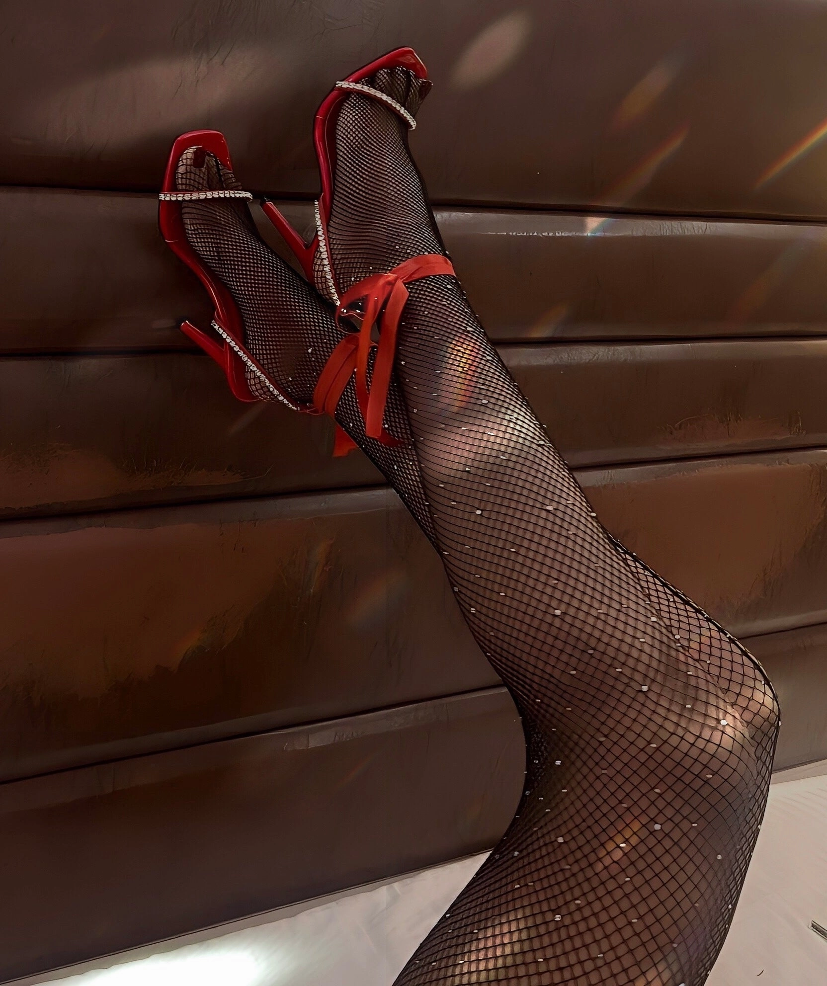 High Heels 12 Cm Heeled Rhinestone Sandals With Ribbon