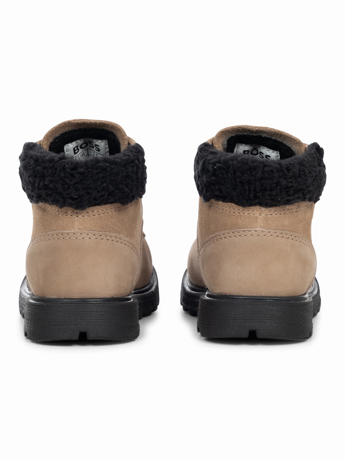 Winterstiefel Stiefel aus Wildleder - Beige/Schwarz