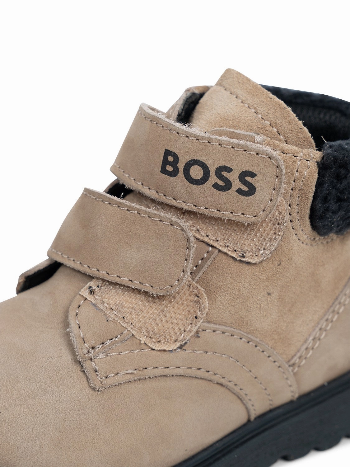 Stiefel aus Wildleder - Beige/Schwarz Winterstiefel Polaris