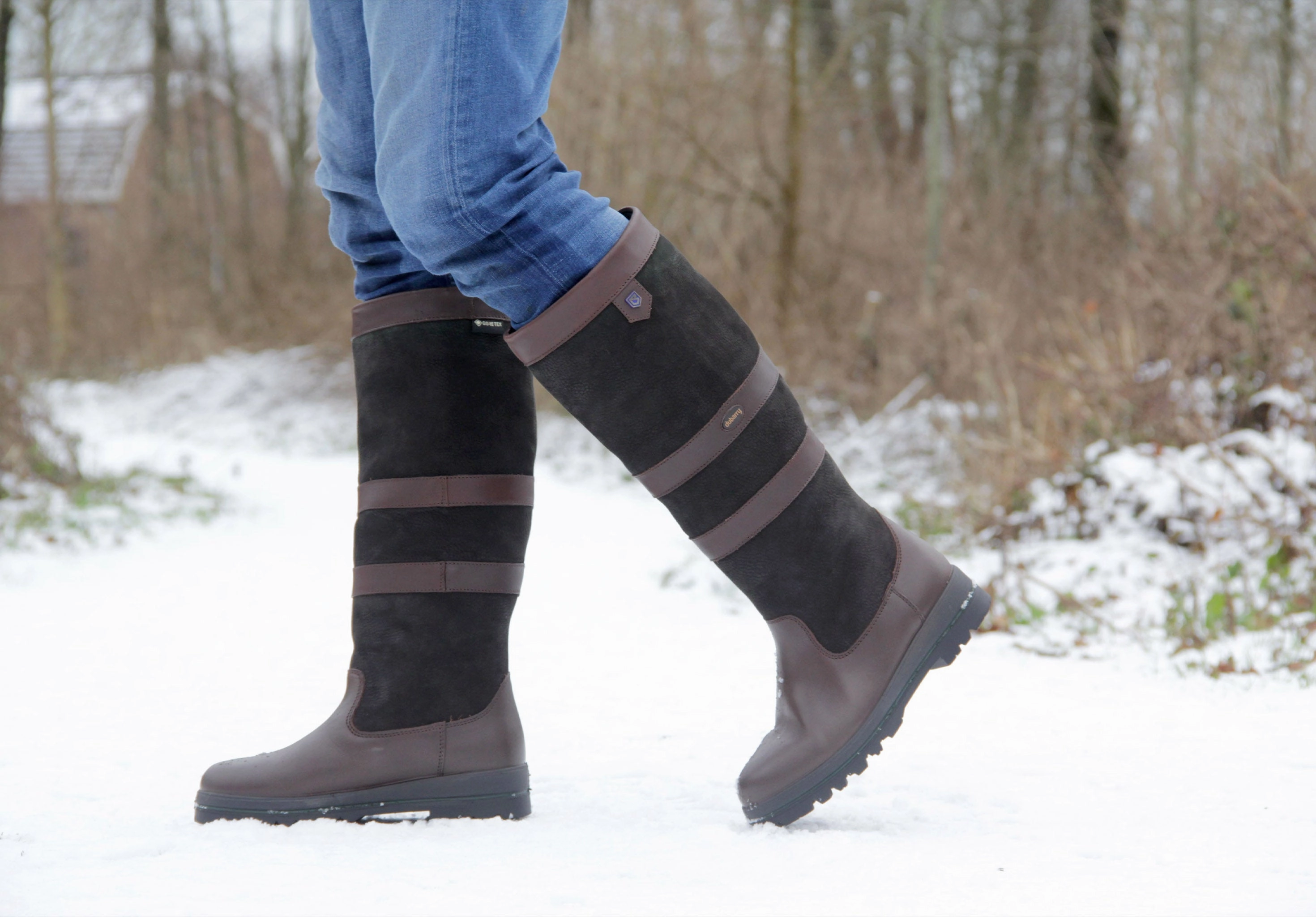 Kilternan Herren Winterstiefel - Black/Brown Wildleder Stiefel Imprägnieren