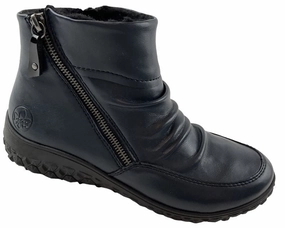 Polyver Stiefel Rieker Damen Stiefeletten  59585-14 Blau Warmfutter