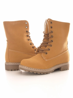 Damen Stiefel Schnrr Boots Outdoor Winterboots warm gefttert Camel # 618 Stiefel Schaftweite Tabelle