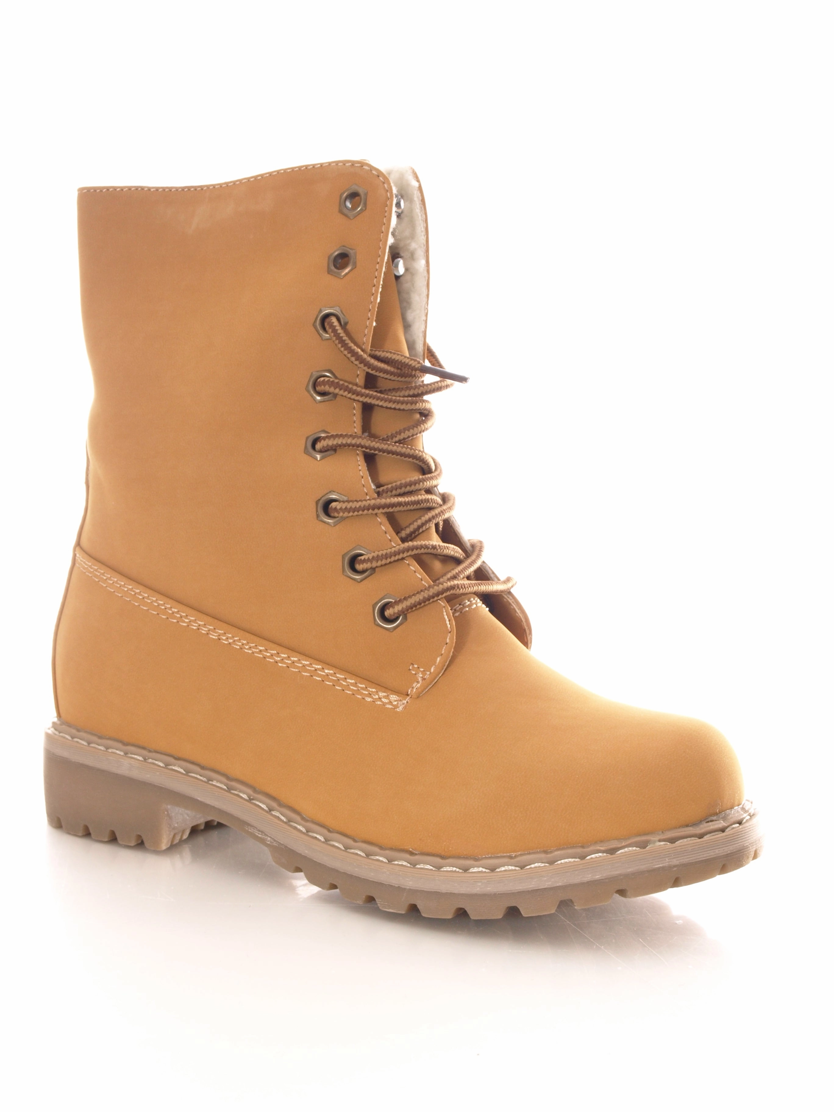 Daytona Roadrunner Stiefel Damen Stiefel Schnrr Boots Outdoor Winterboots warm gefttert Camel # 618