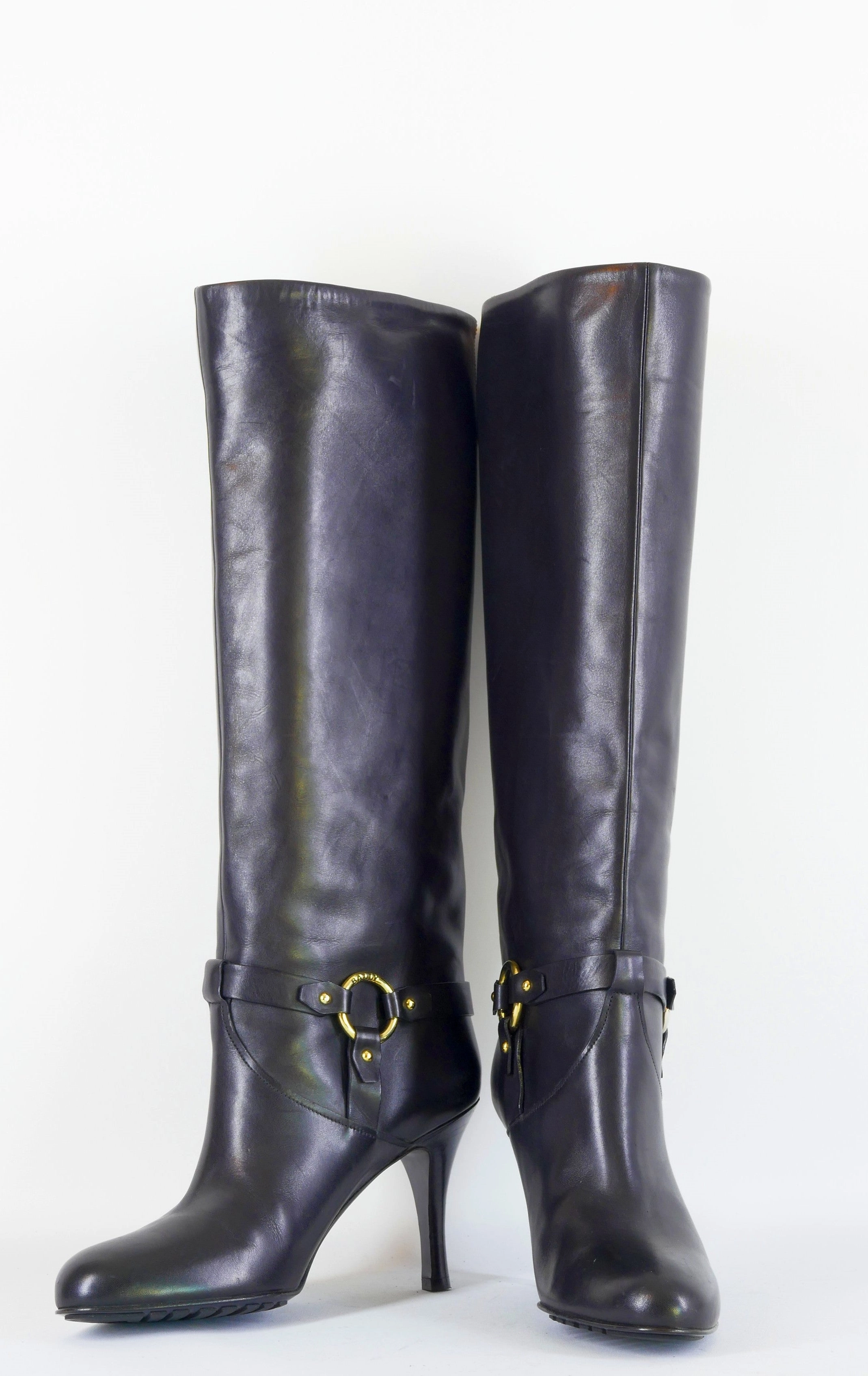 Stiefel Leder schwarz Tiefe Stiefel