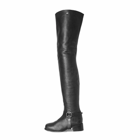 Daytona Pilot Gtx Stiefel Biker Stiefel schenkelhoch Thigh Highs (Modell 105) Leder schwarz