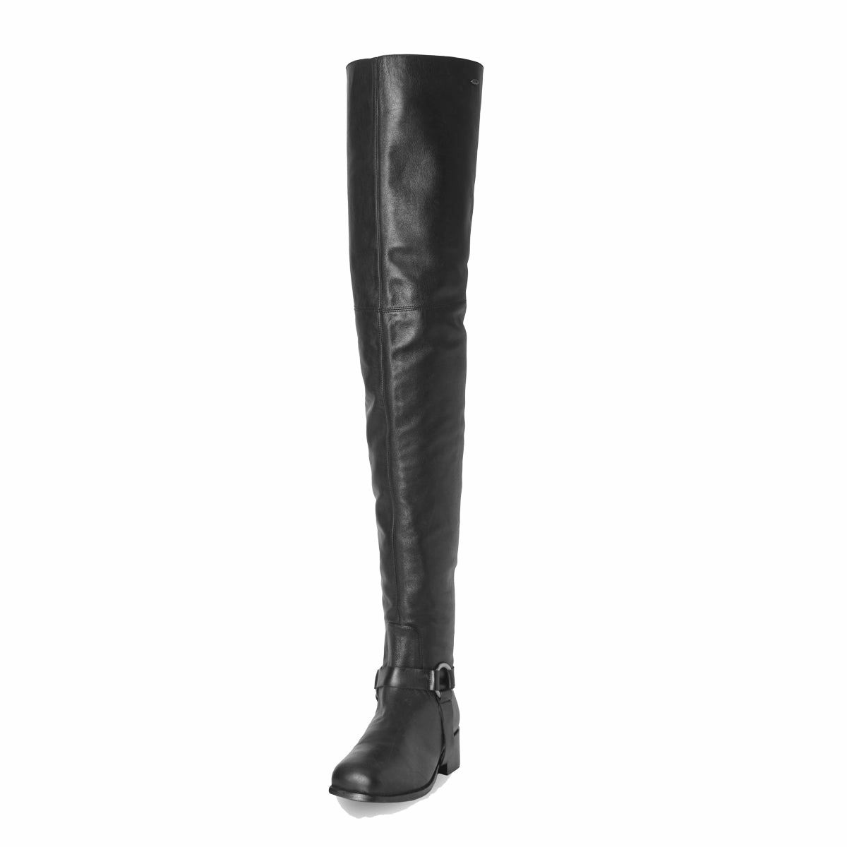 Biker Stiefel schenkelhoch Thigh Highs (Modell 105) Leder schwarz Supermoto Stiefel Test