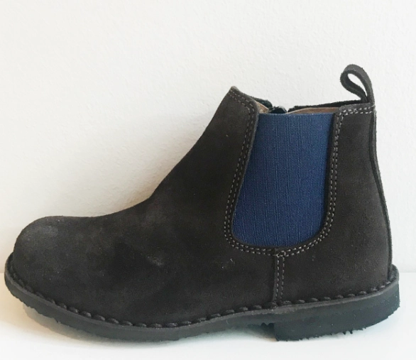 Stiefel Vero Moda Marie Morenz 1403 Velour Braun Kontrastgummi Marine