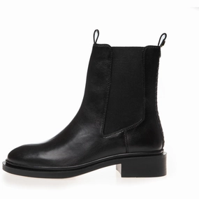 THE CITY LIFE - BLACK Stiefel Gefüttert Mit Lammfell