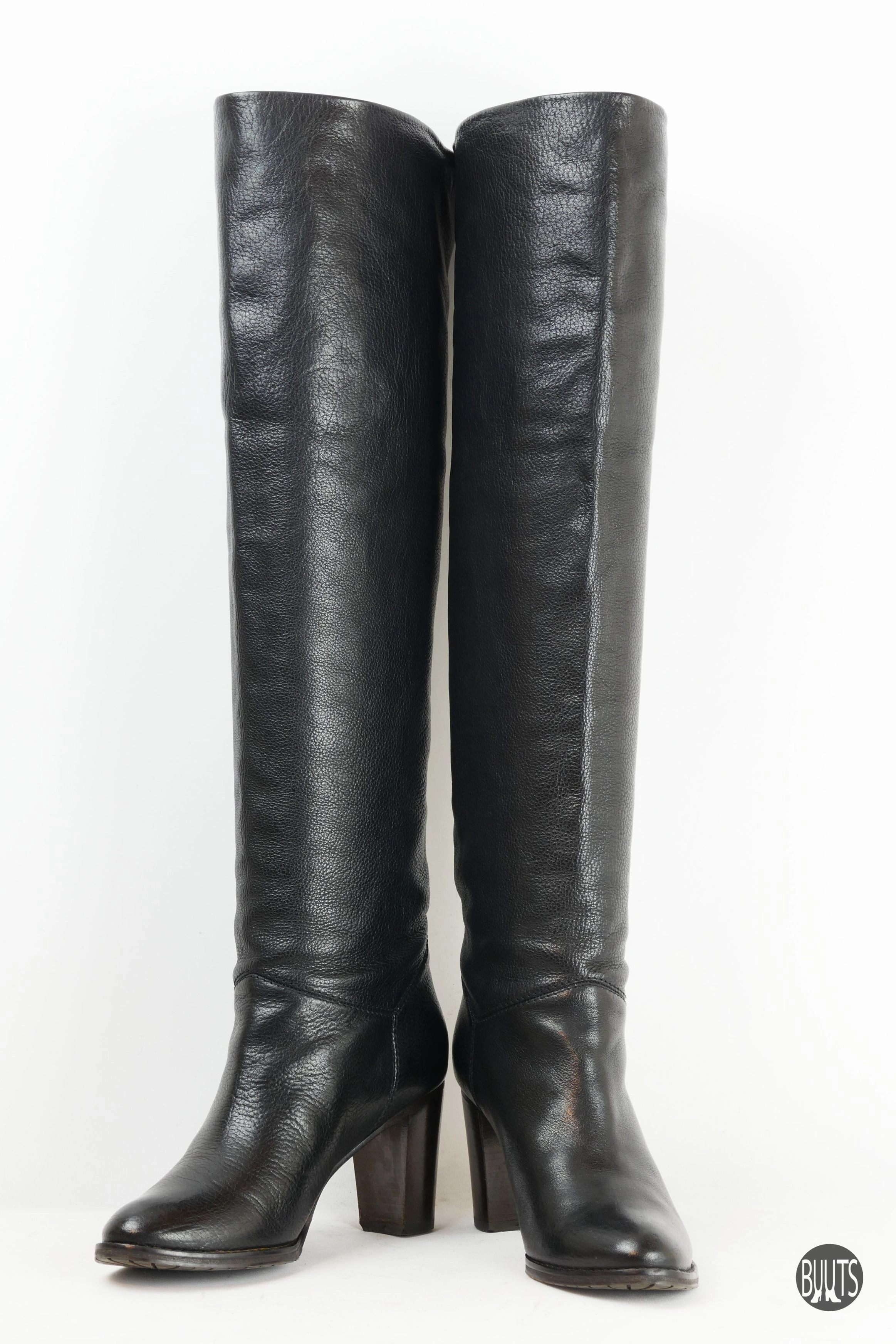 Hohe Stiefel Leder schwarz Remonte Stiefel Mit Lammfell