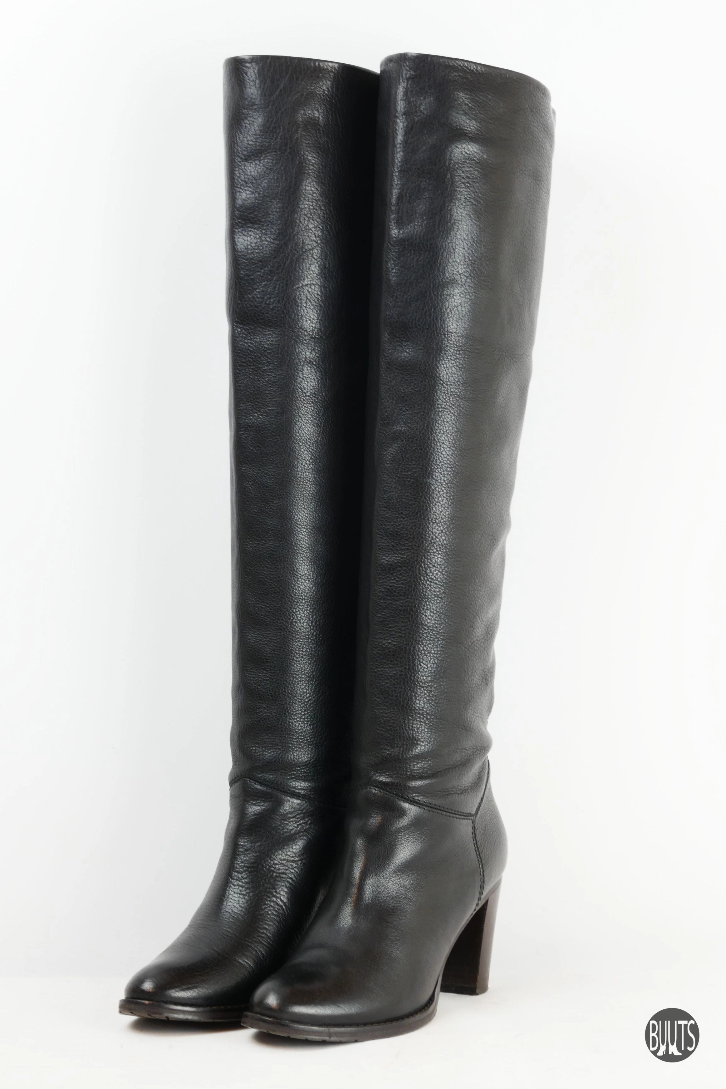 Jadon Plateau Stiefel Hohe Stiefel Leder schwarz