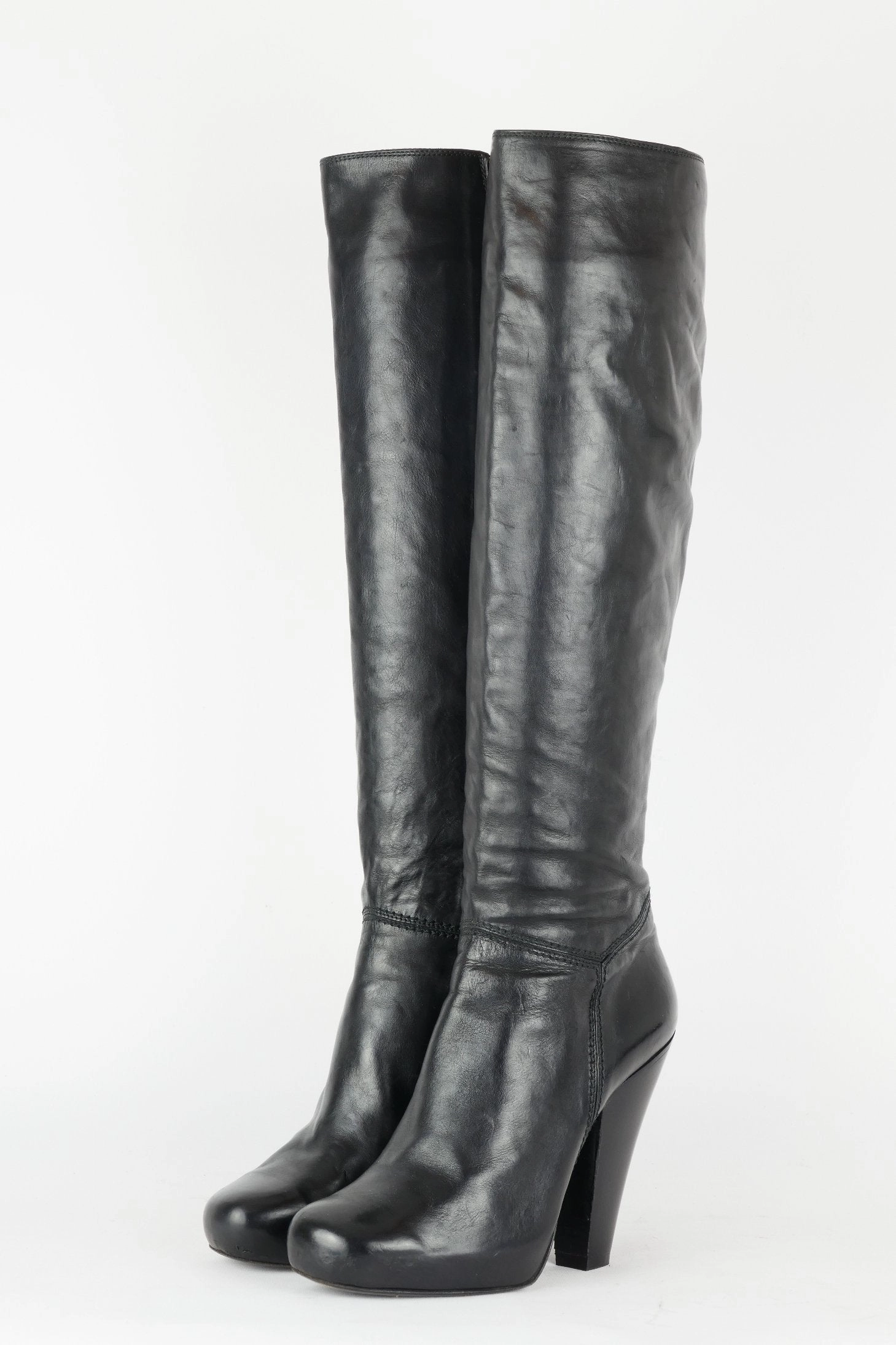 Navyboot Stiefel Stiefel Leder schwarz