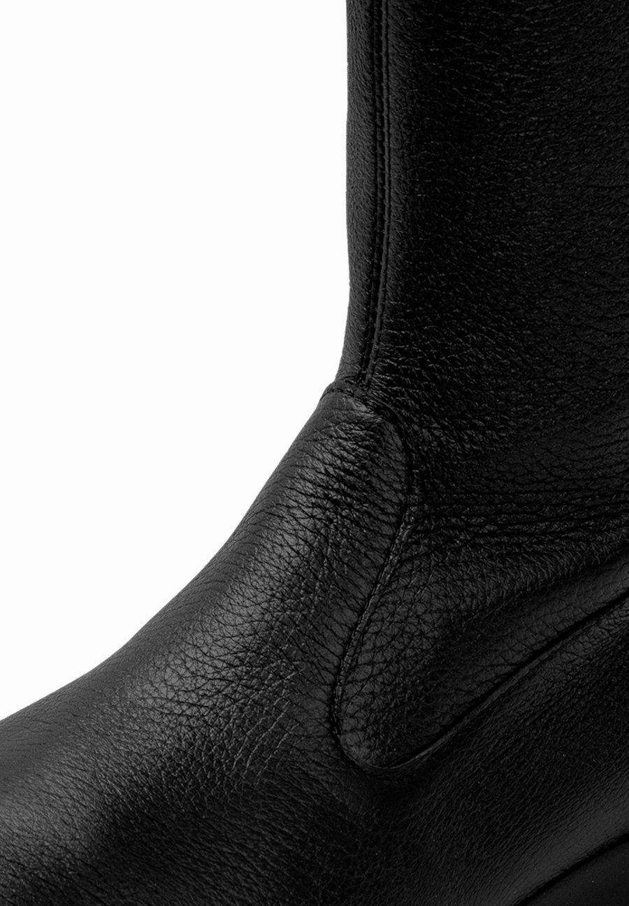 trendy Overknee Stiefel Hirschleder Stiefel Wechselfussbett