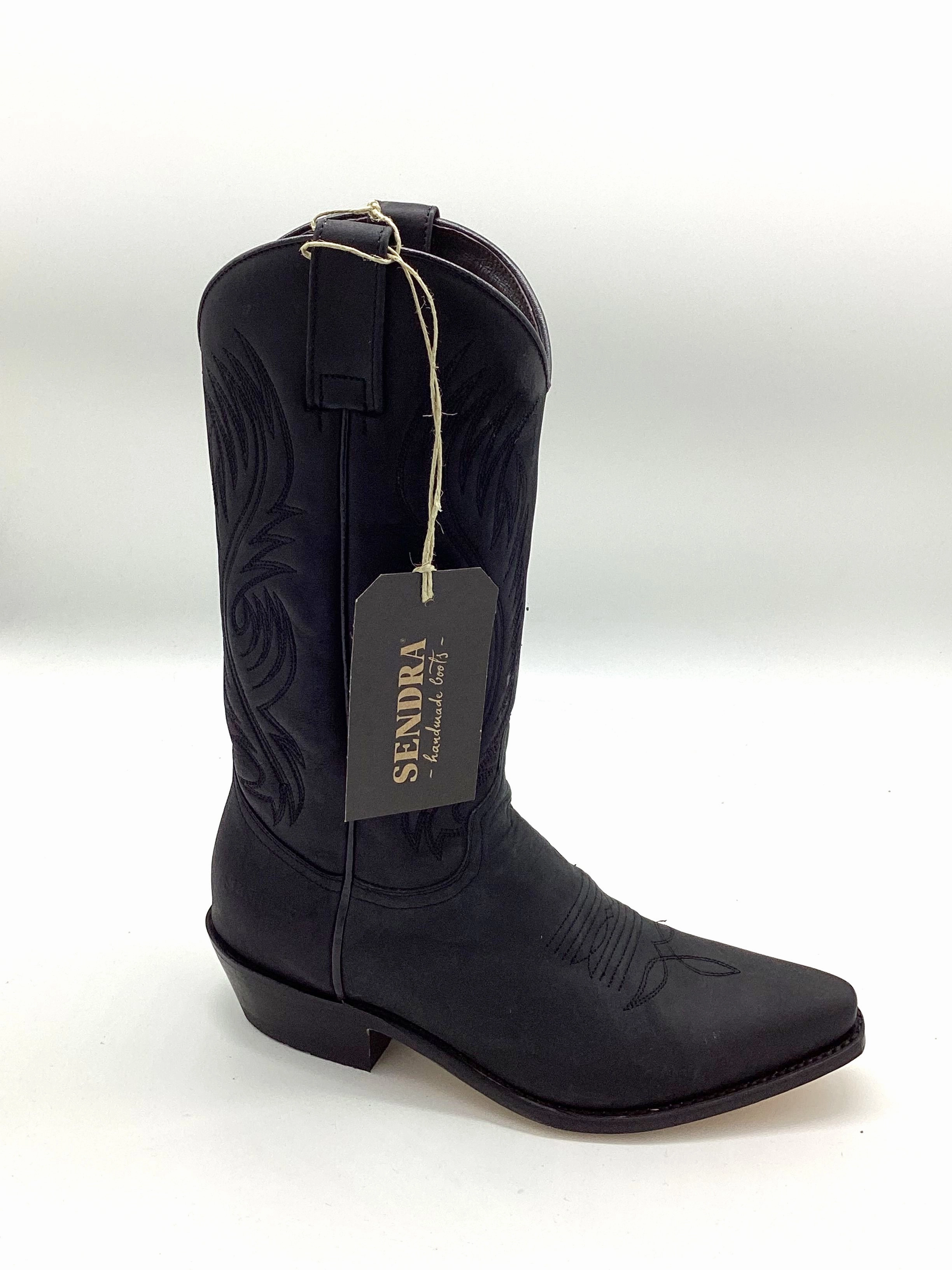 SENDRA Damenstiefel Western/Cowboy/Biker Boots Black Stiefel Made In Germany