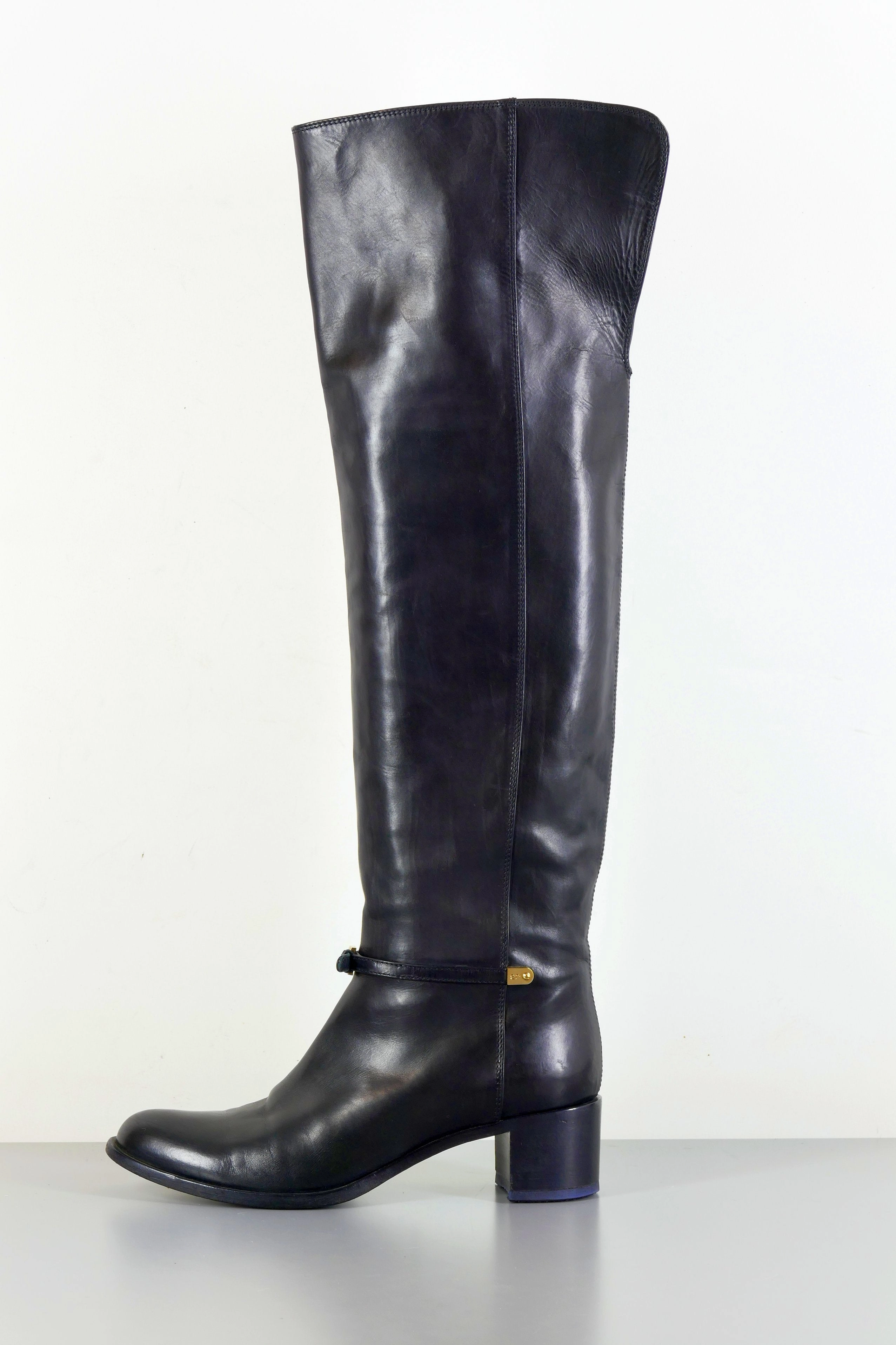 Stiefel Passform Hohe Stiefel Leder schwarz