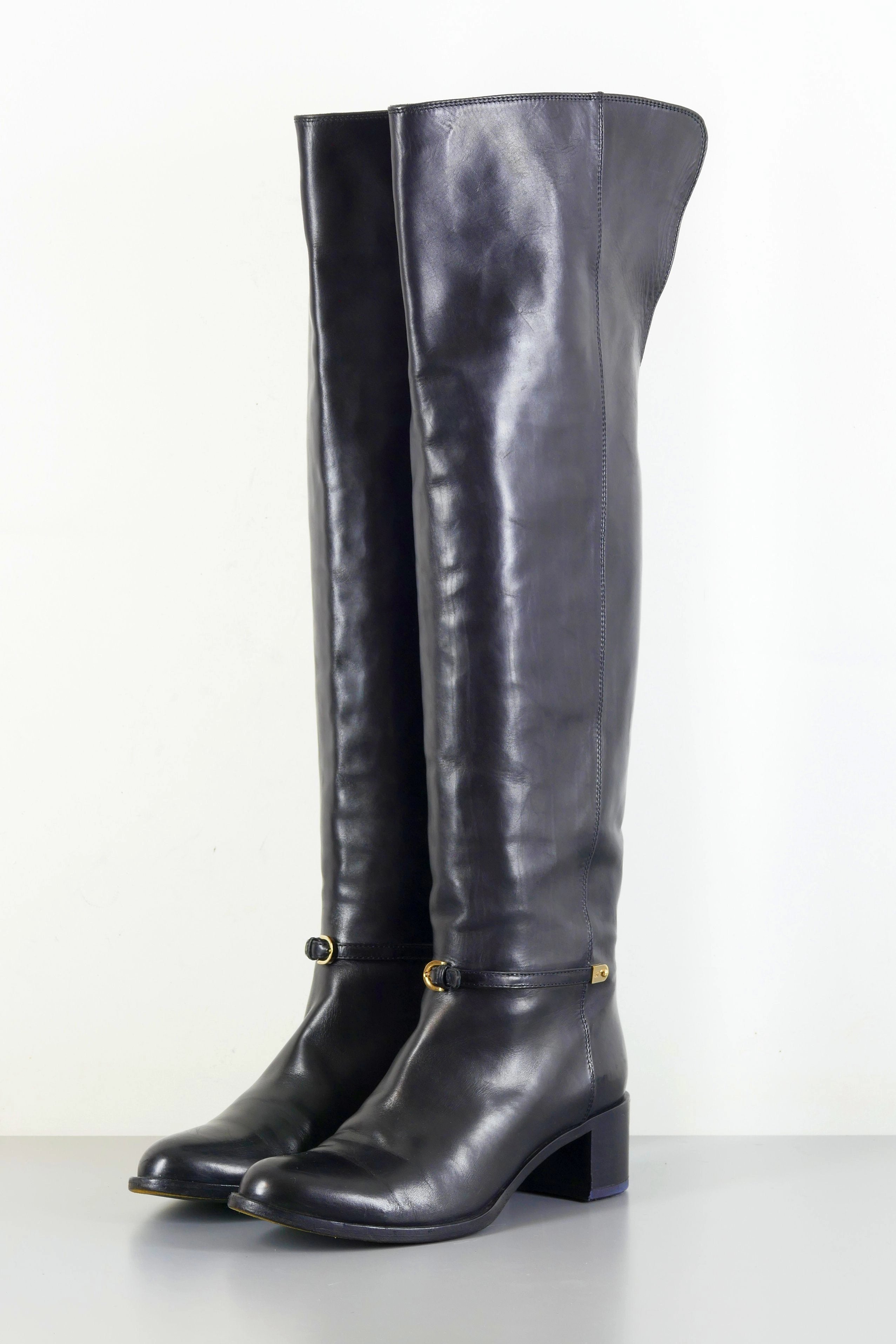 Hohe Stiefel Leder schwarz Meindl Stiefel Sölden