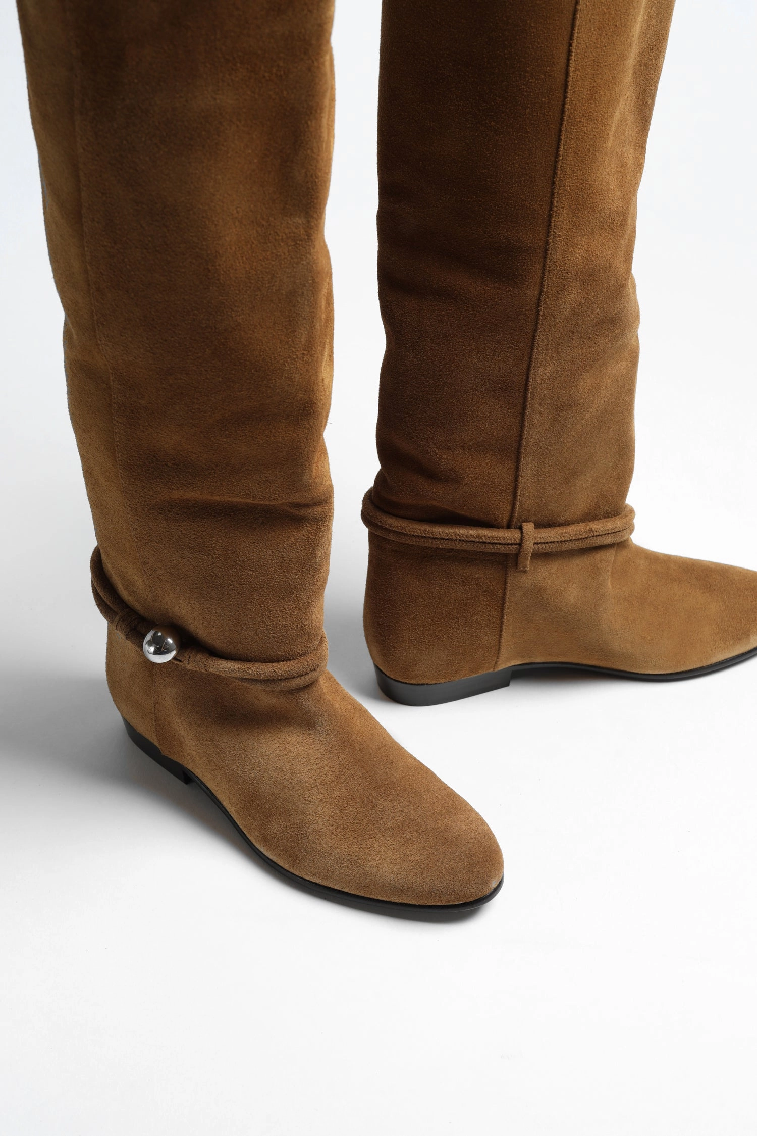 Stiefel Leder Filz Stiefel Nynel in Cognac