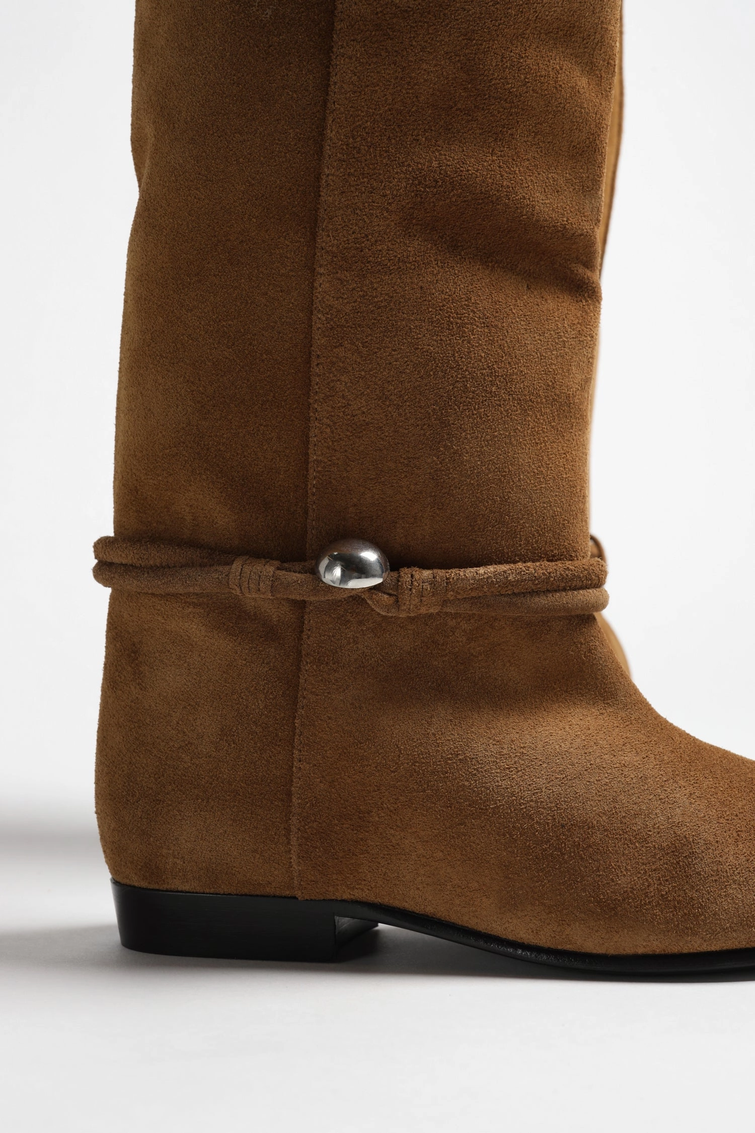 Overknee Stiefel Langer Schaft Stiefel Nynel in Cognac