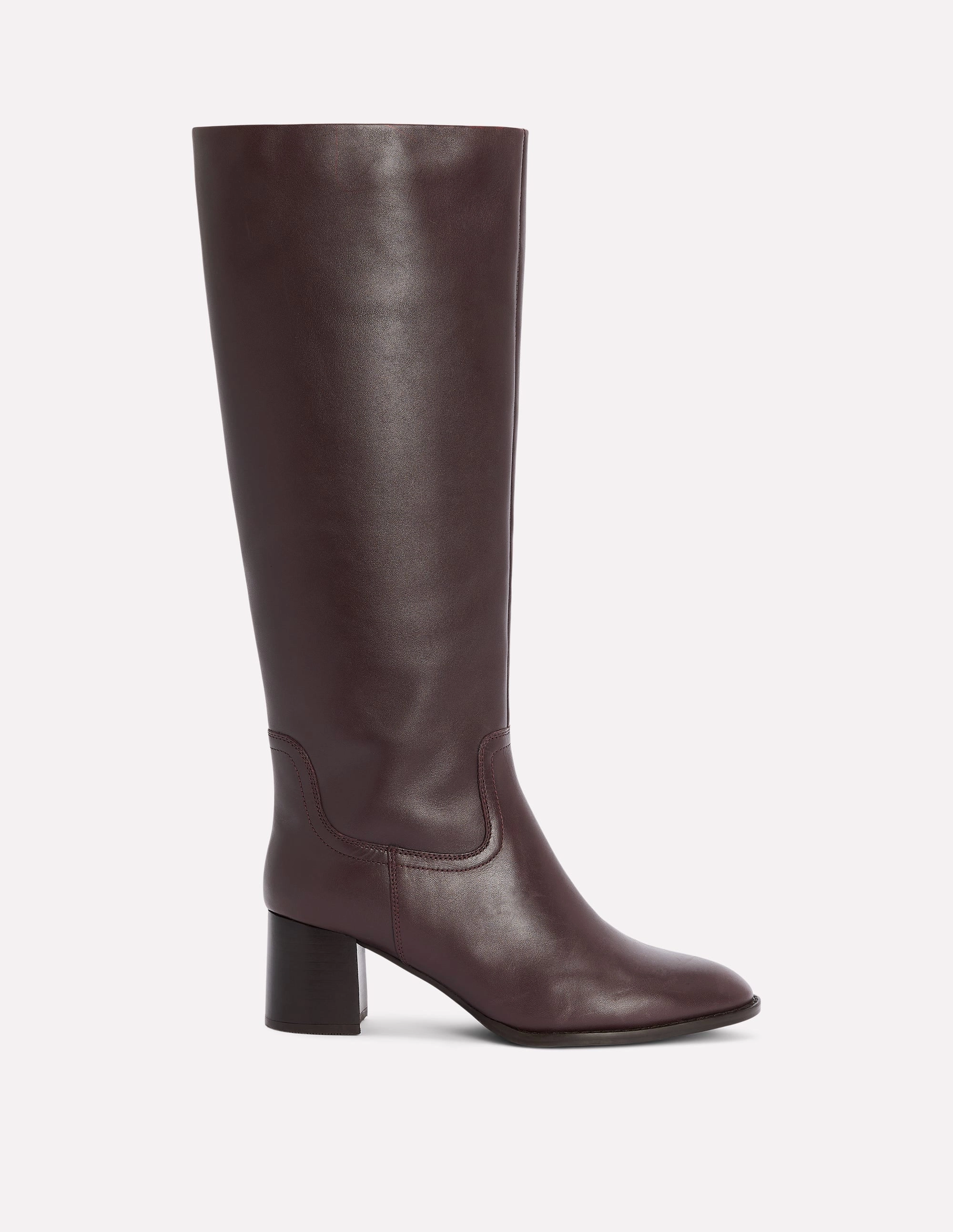 Skye Elegante, kniehohe Stiefel-Dunkle Kirsche Hohe Elastische Stiefel Mit Volumen