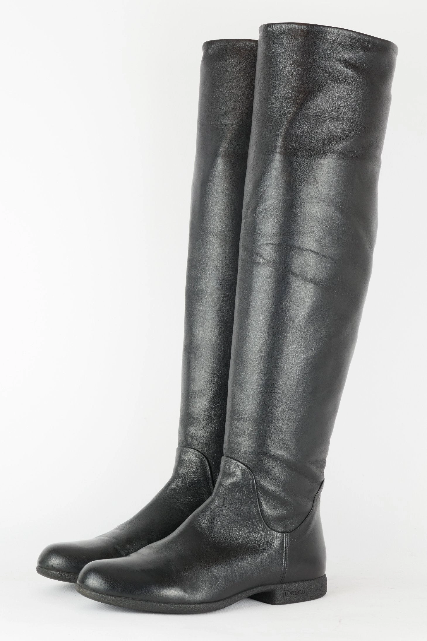 Stiefel Leder Filz Hohe Stiefel Leder schwarz