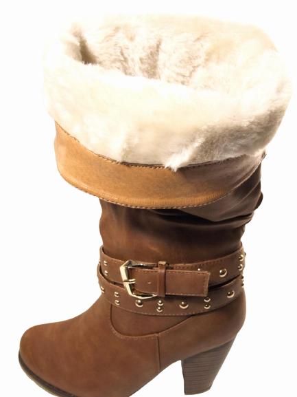 Damen Stiefel Winterstiefel warm gefttert Camel # 032 Stiefel Smx 6 V2