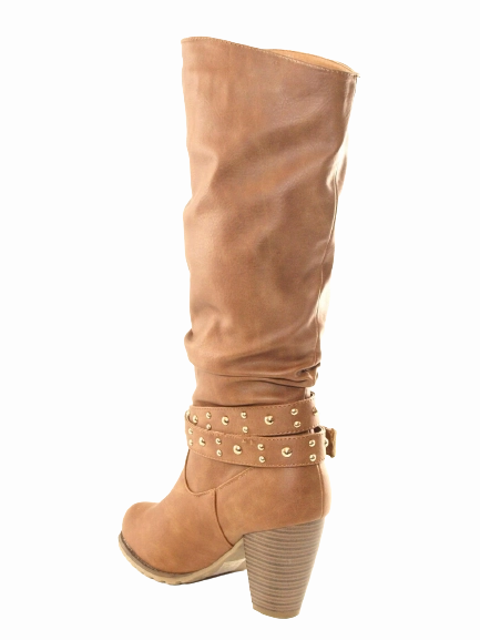 Damen Stiefel Winterstiefel warm gefttert Camel # 032 Montana Stiefel
