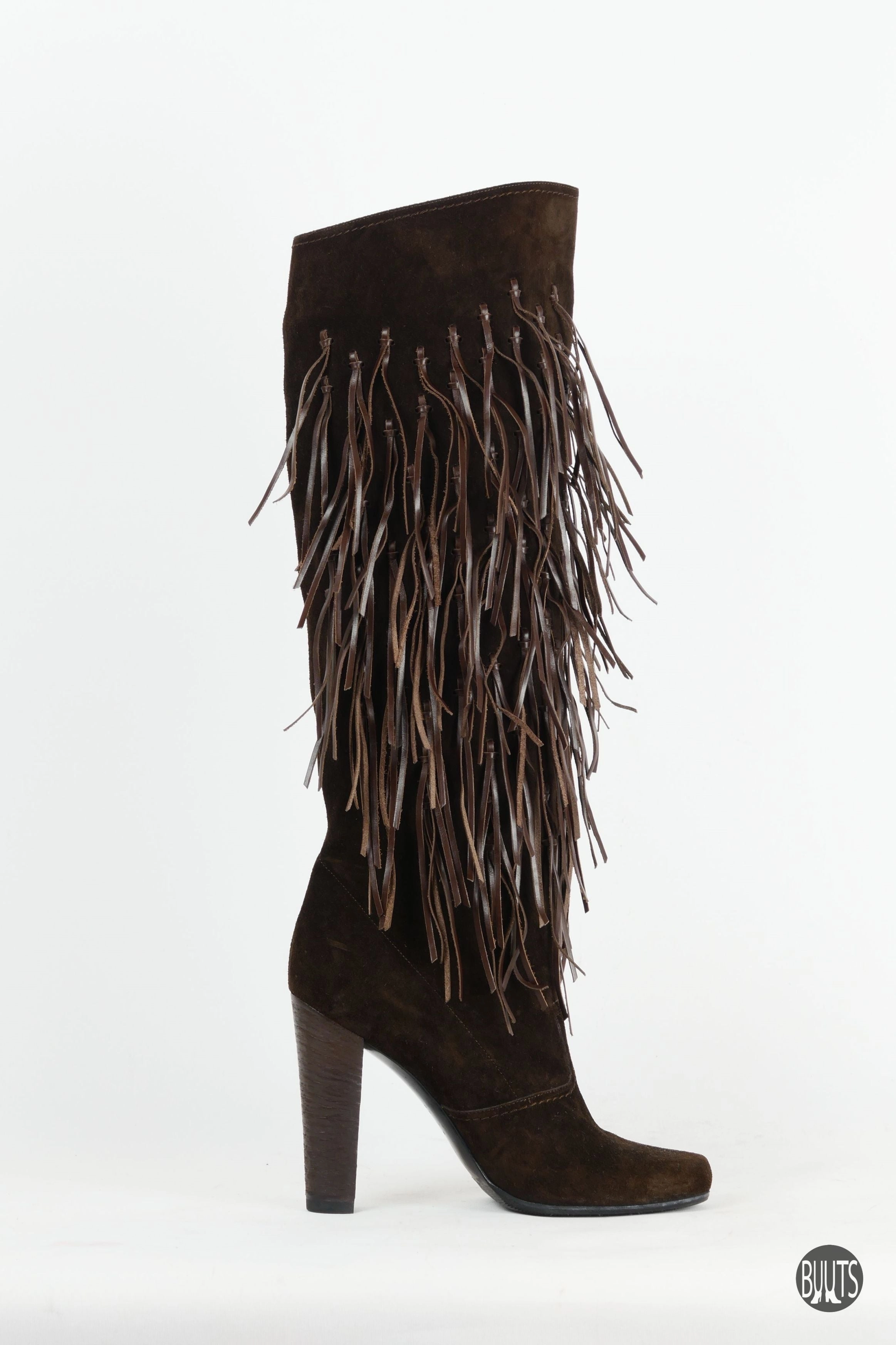 Stiefel Wildleder dunkelbraun Stinkende Stiefel