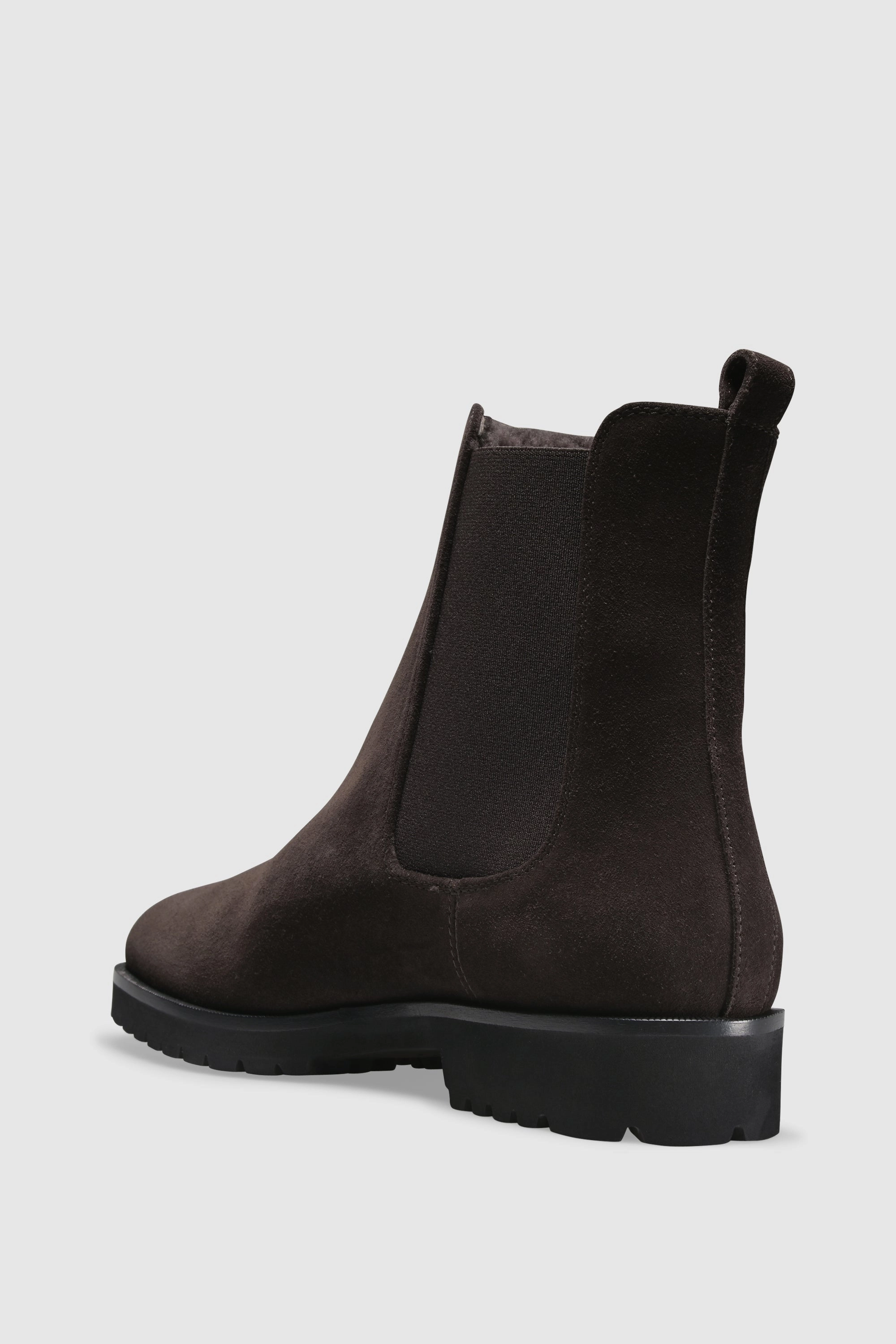 Smooth Chelsea Boots Stiefelette 7429 Velour Chocolate Shearling Chocolate