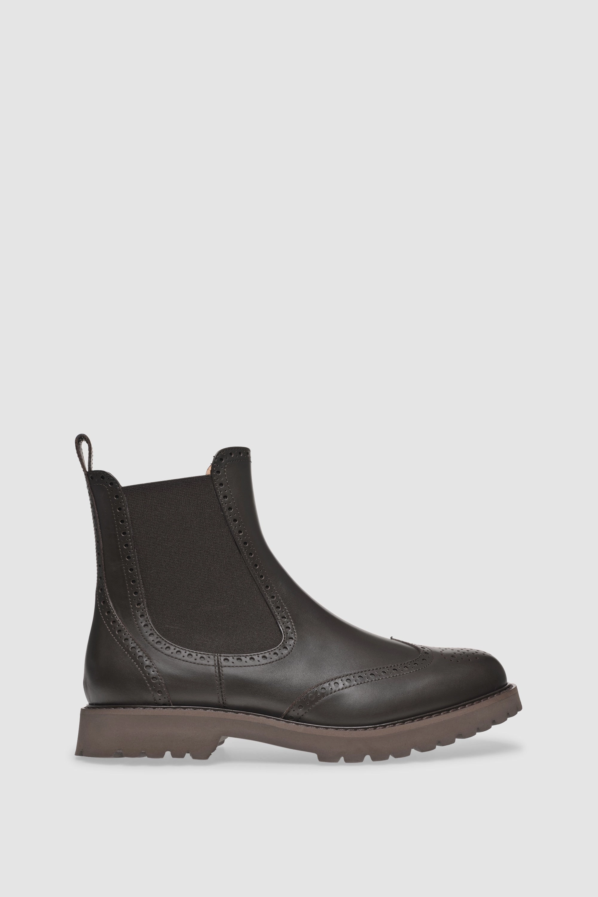 Stiefelette 9088 Chocolate Cioccolato Vitello Ankle Boots Metal Tip