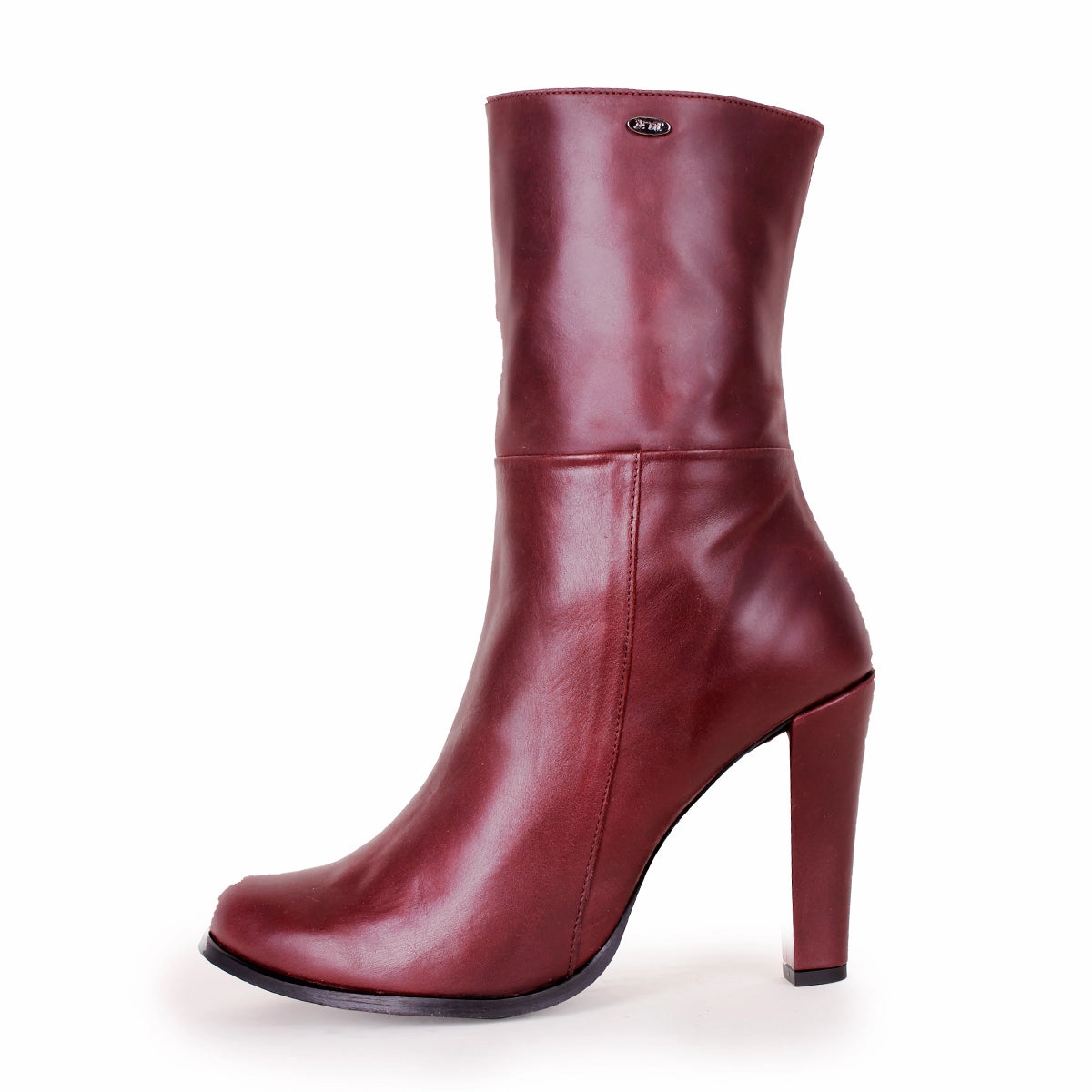 Up Comfy Soft Ankle Boots Stiefelette mit breitem Absatz (Modell 802) Leder bordeaux