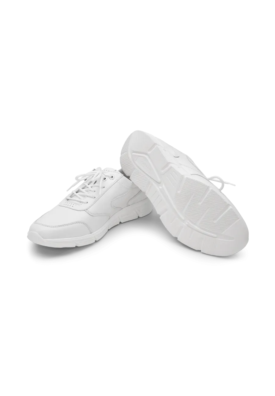 stilsicherer Sneaker Softnappaleder Weiße Sneaker Schuhe