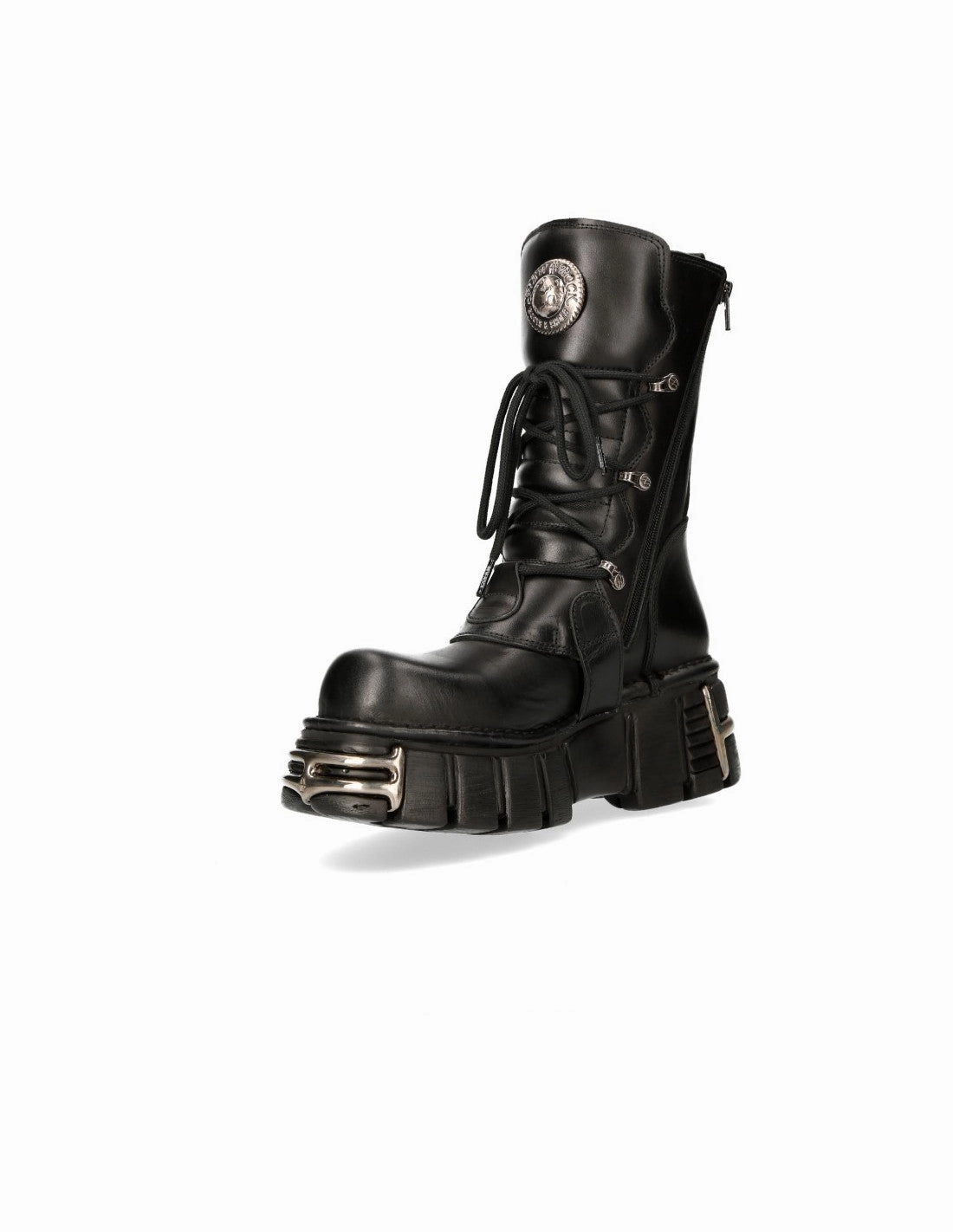 New Rock Schuhe Shoes Boots Stiefel M-373-C91 Bikerstiefel Gothic Echtleder Motocross Stiefel Gebraucht