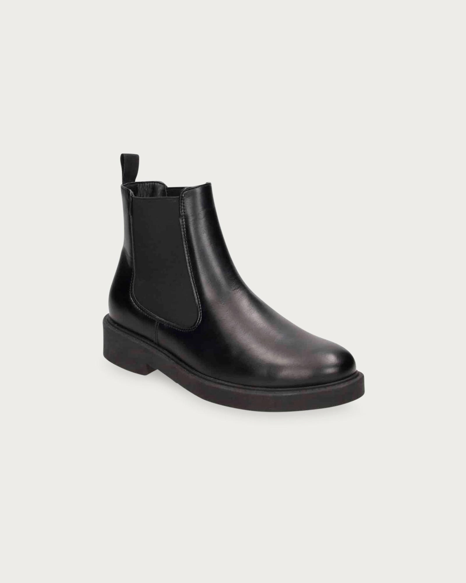 Stivaletti Verona neri con elastico, vegani ecologici Chelsea Boots With Leather Soles