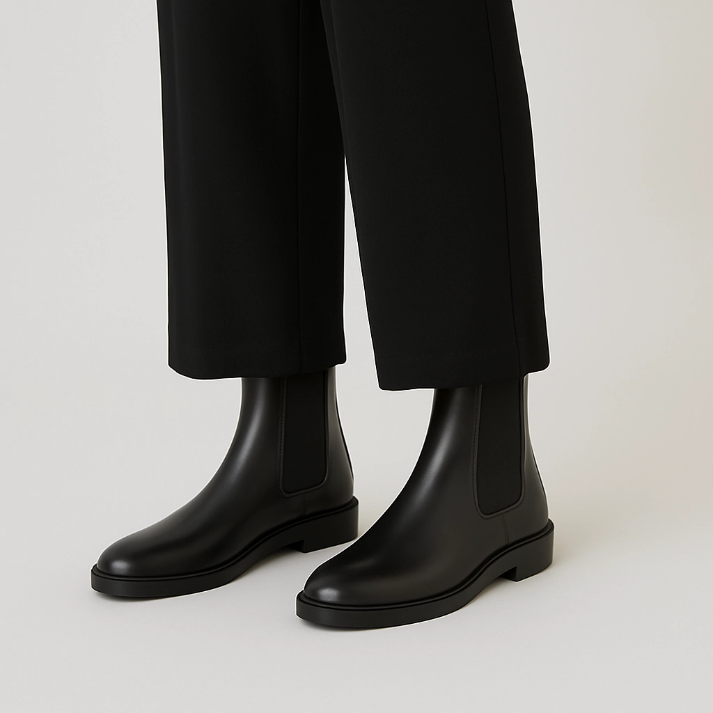 Chinos With Chelsea Boots Stivaletti Verona neri con elastico, vegani ecologici
