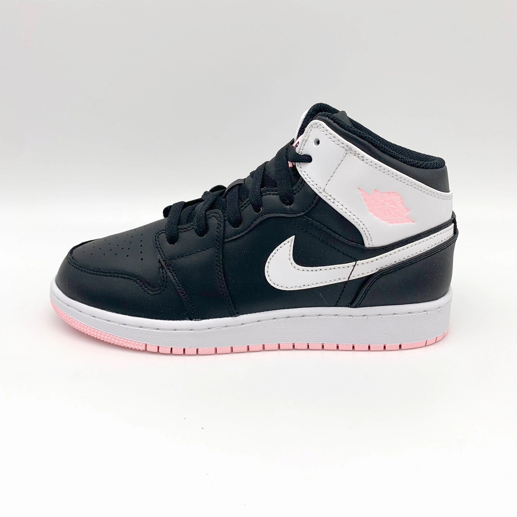 Jordan 1 Mid Arctic Pink Black High Top Sneaker