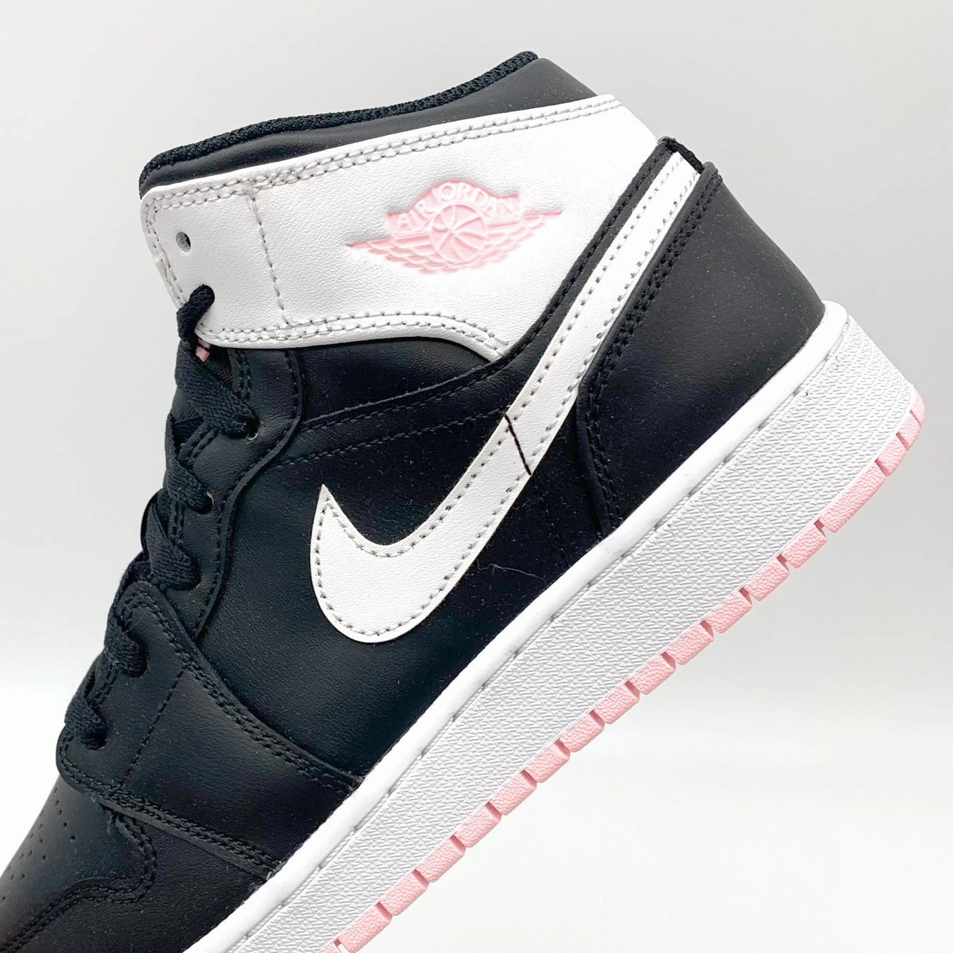 Jordan 1 Mid Arctic Pink Black Sneaker Socken Merinowolle