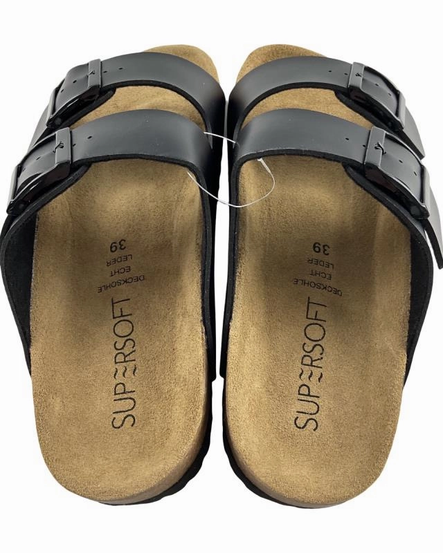 High Heels Glitzersteine SUPERSOFT Damen Hausschuhe Pantoletten 274 288  Black