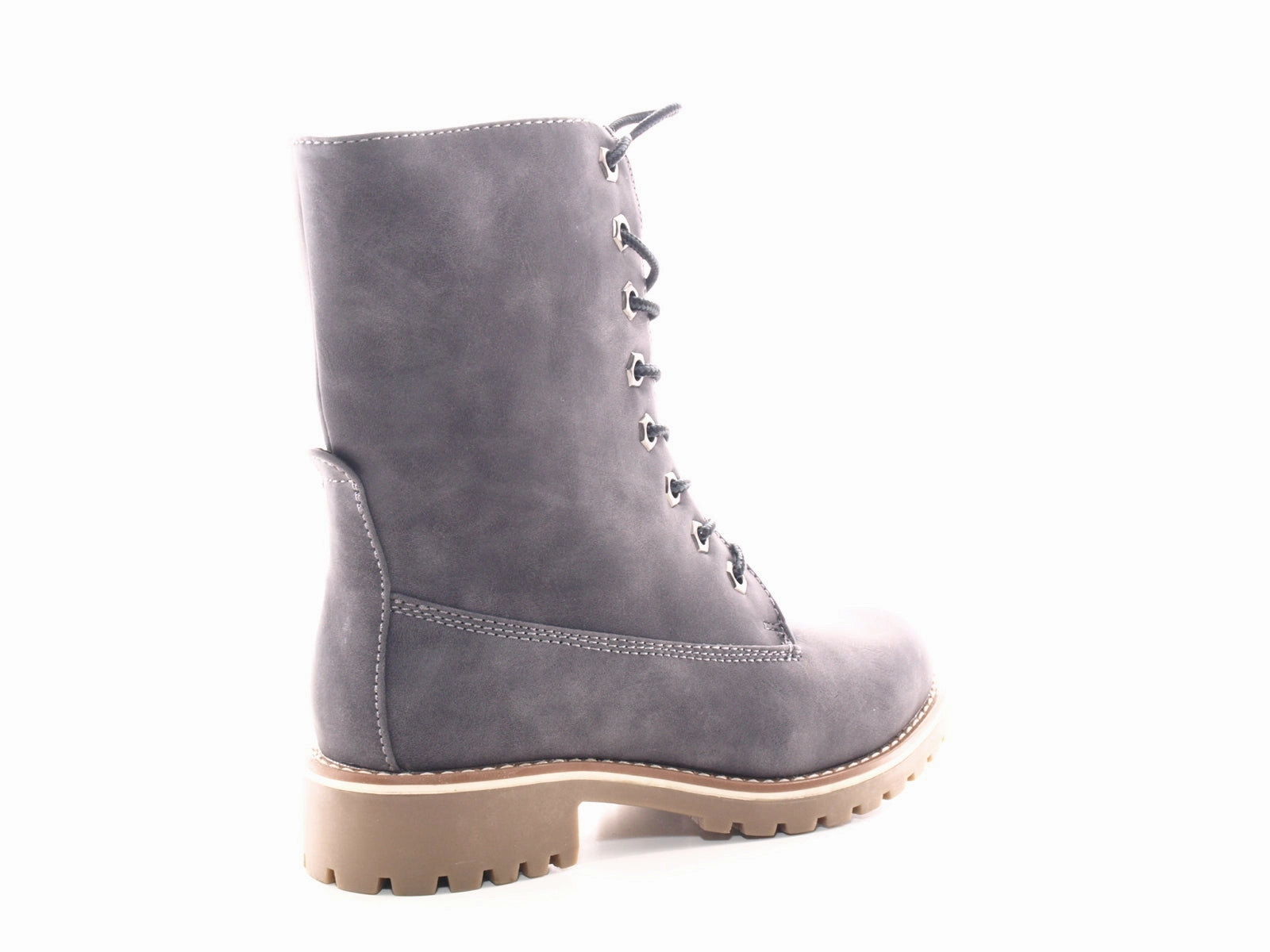 Sicherheitsschuhe Zolltarifnummer Damen Stiefeletten Schnrr Boots Outdoor Winterboots warm gefttert Grey # 264
