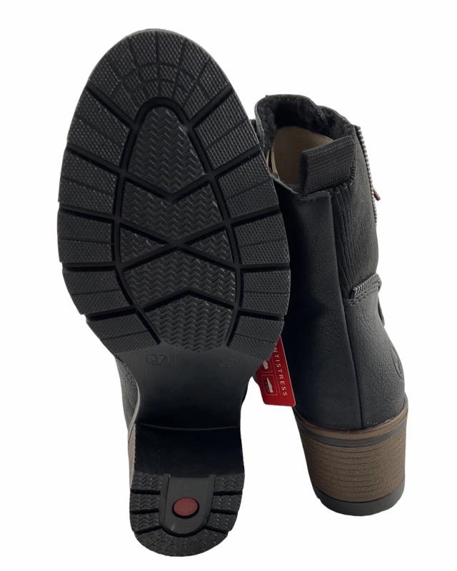 Stiefel Online Bestellen Rieker Damen Stiefelette 77520-00  Schwarz  Warmfutter