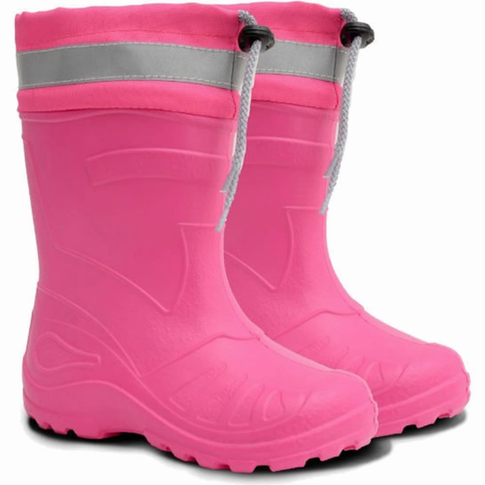 KOLMAX Kinder Gummistiefel gefttert EVA leicht mit Stulpe 050K