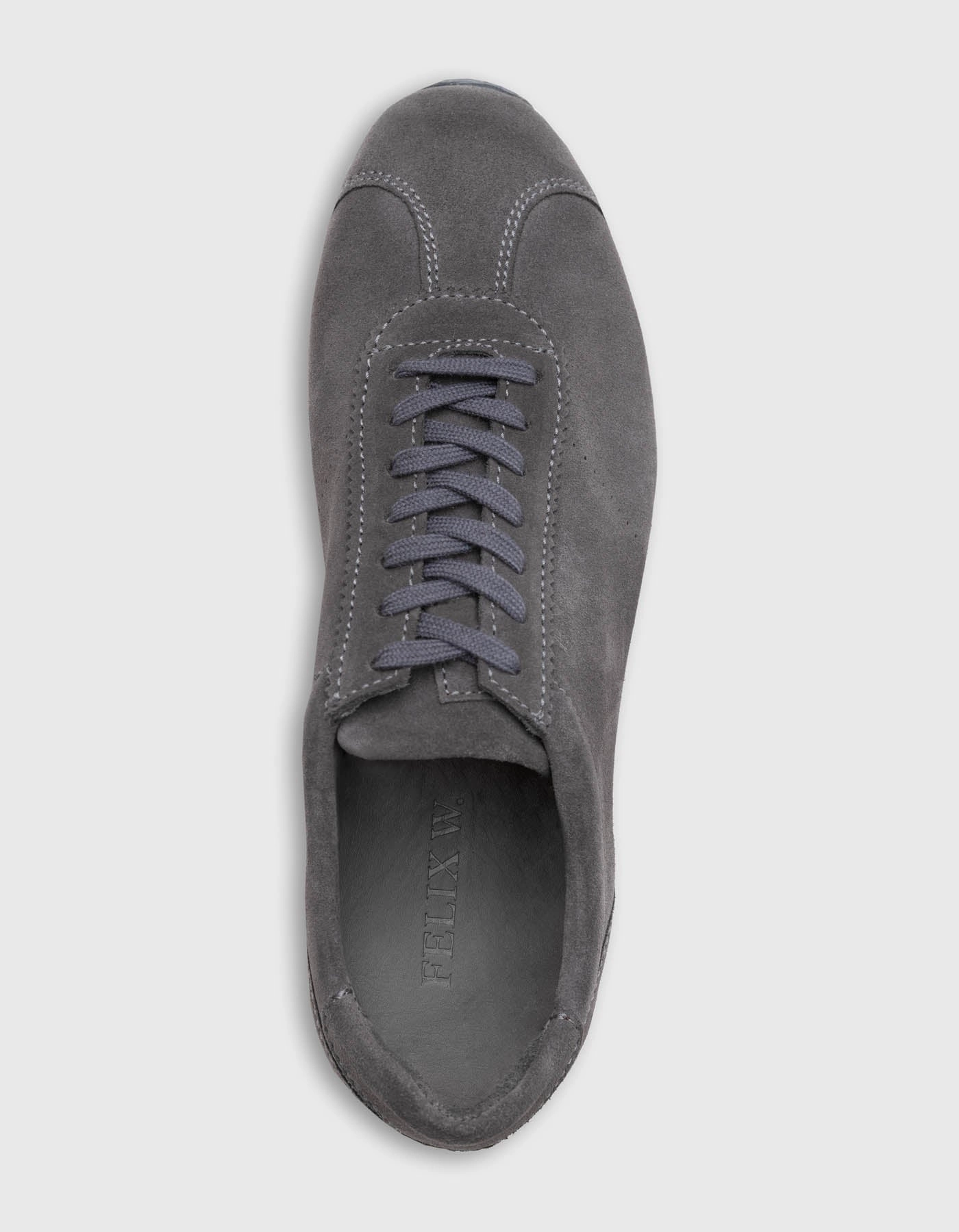 Sneaker Extra Breit Sneaker Foggia Velours. Grau