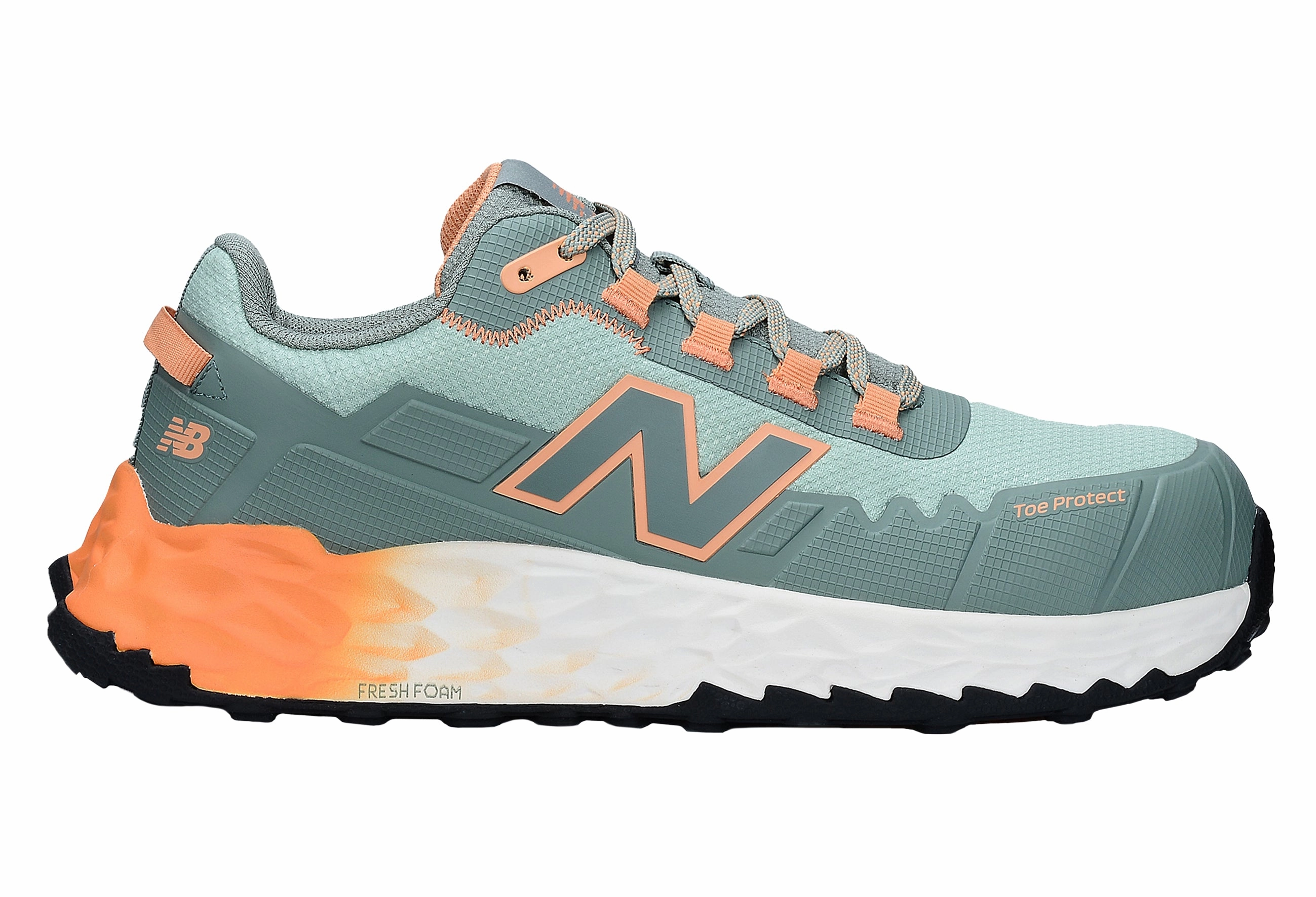 New Balance Cremorne Womens, S3 Sicherheitsschuh ESD HRO FOe, aqua / pumpkin, Weite D, EN ISO 20345 Ews Sicherheitsschuhe Halbschuh