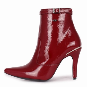 Kodiak Ankle Boots Stiefelette mit schmalem Riemchen (Modell 811) Lackleder oxblood
