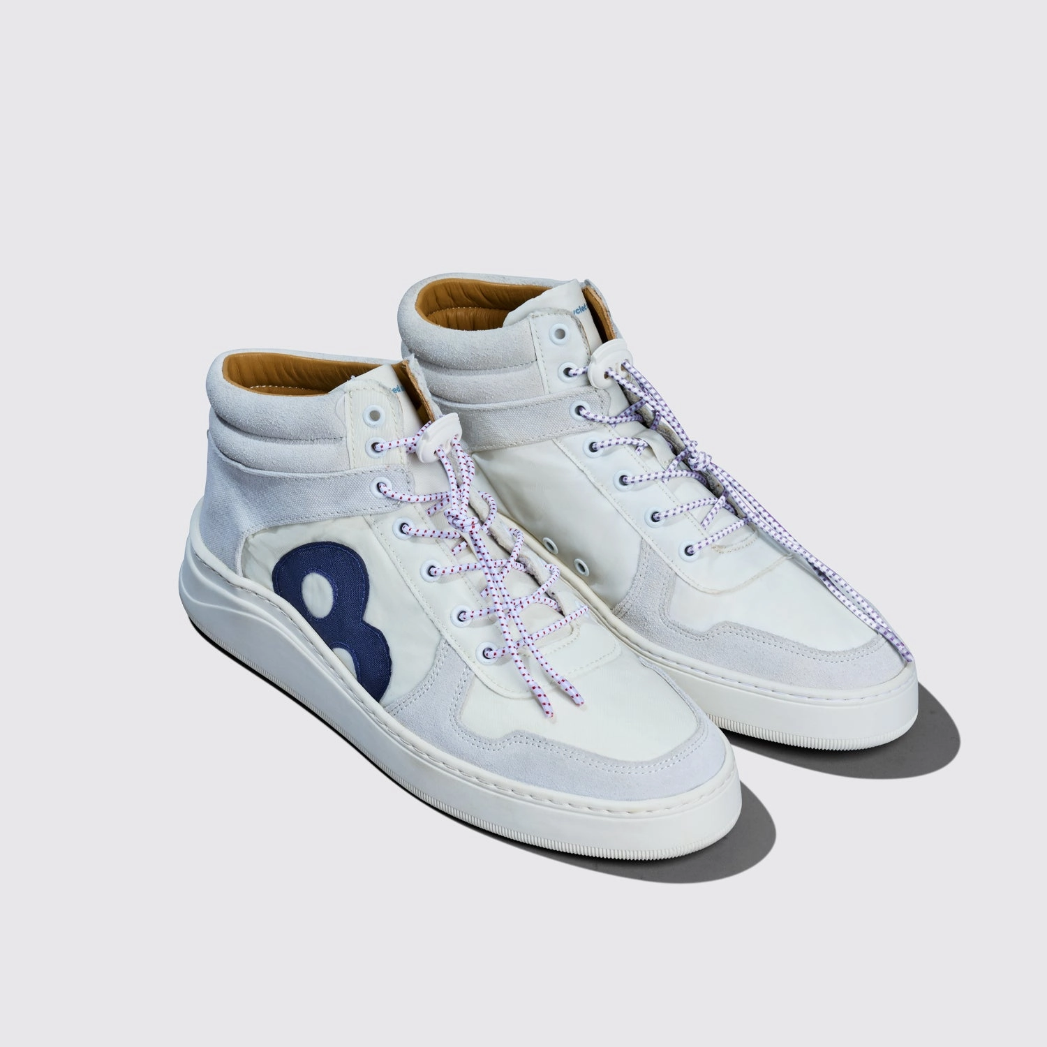 OAK ISLAND Damen Sneaker - marine Weiße Sneaker Leder Elegant