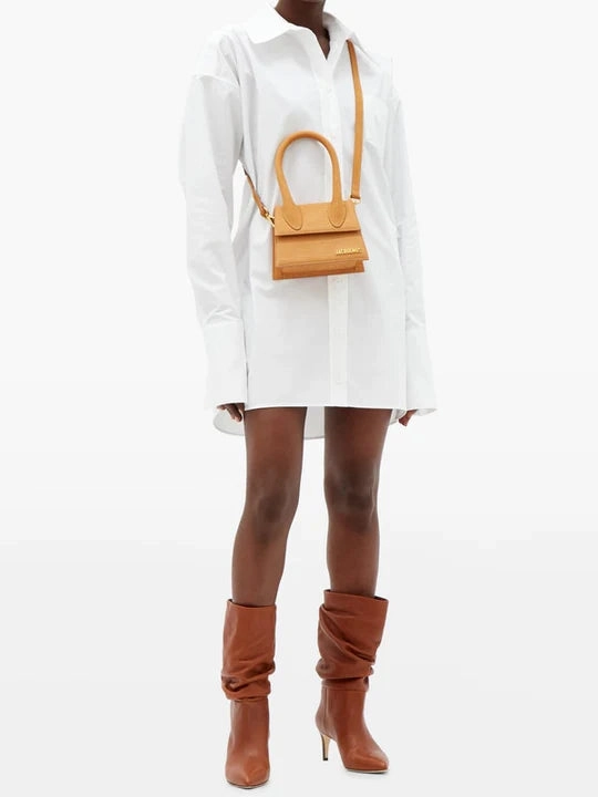 Slouchy Leder Stiefel Otk Stiefel