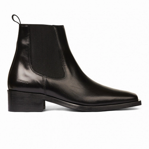 Angulus - Minimalistic Square Boots Black Chealsea Boots Nieten