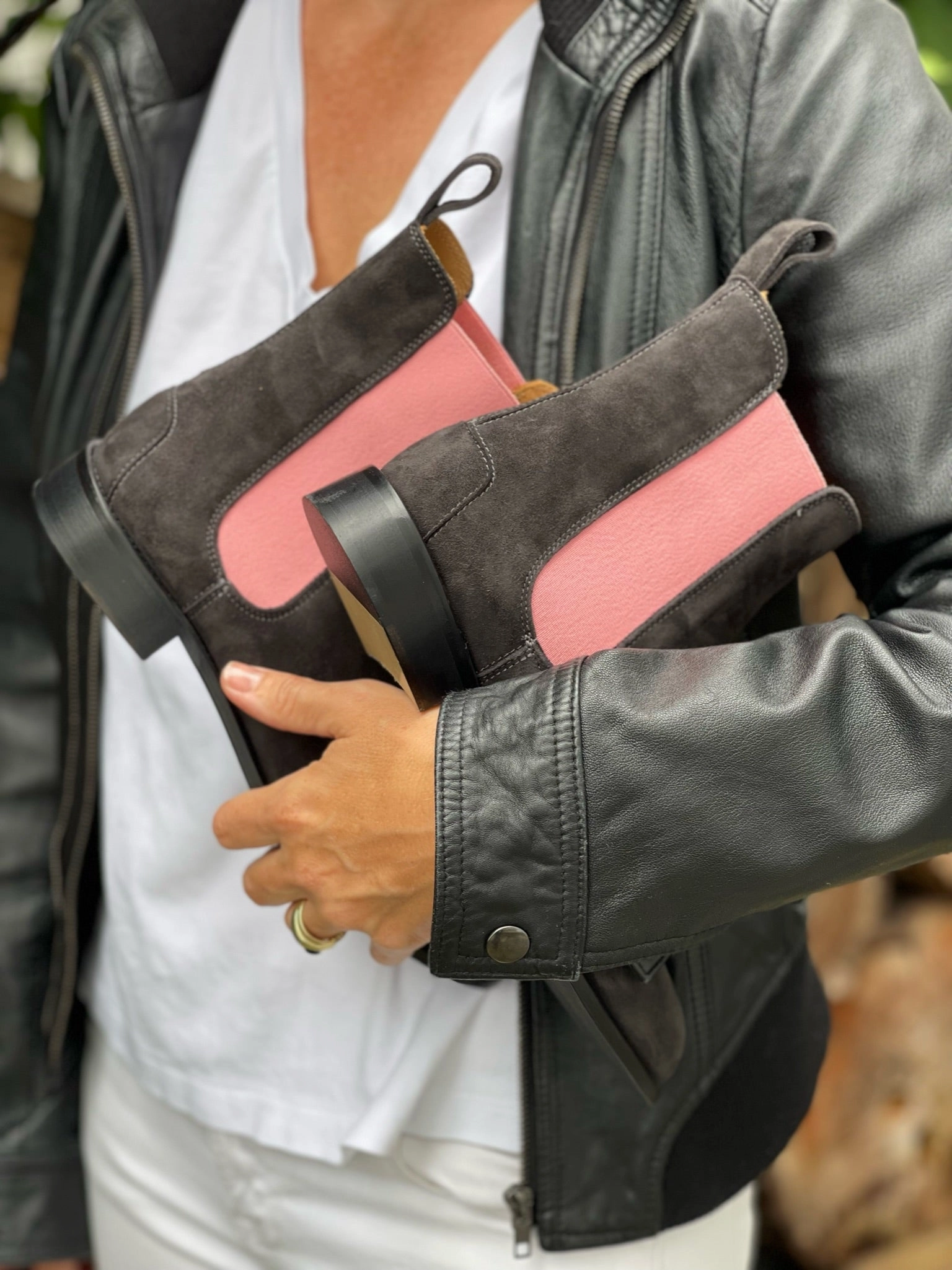 Antrazit - Ros Real Leather Chelsea Boots