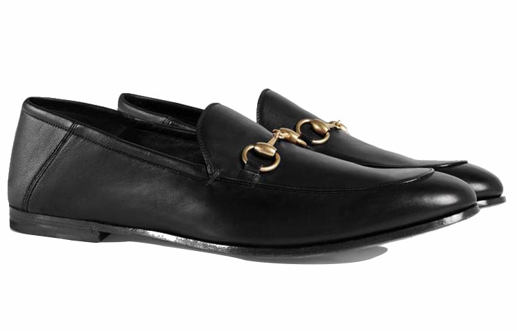 407314 DLC00 1000 GUCCI BLACK MEN SHOES Regal Loafers