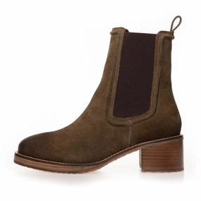 Chelsea Boots Crazy Horse AWARE AND MORE - KHAKI