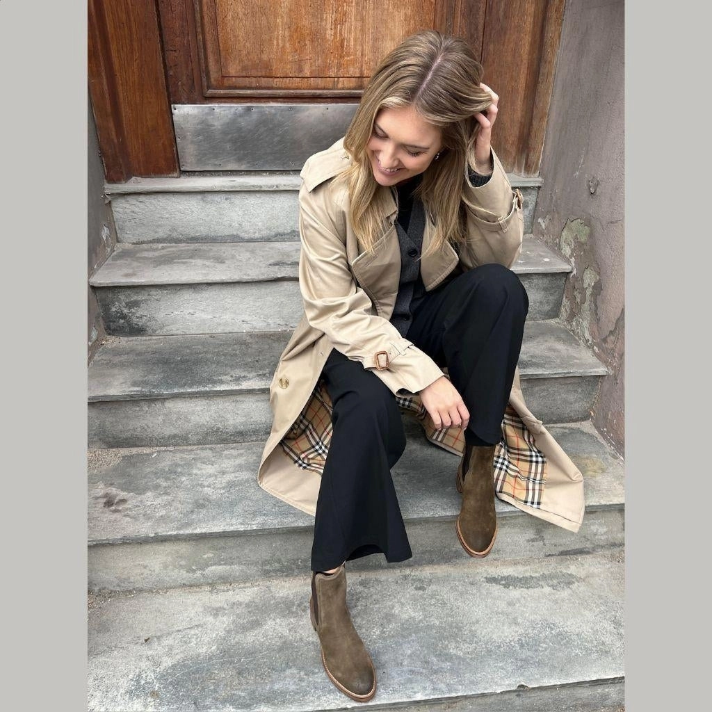 AWARE AND MORE - KHAKI Designer Chelsea Boot
